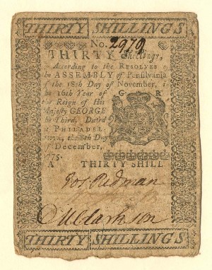 Colonial Currency - FR PA-195 - Dec. 8, 1775 - Paper Money